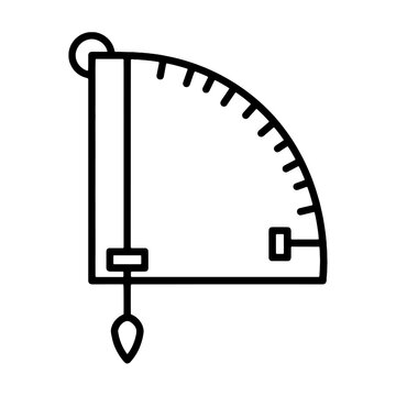 Simple line icon of a professional inclinometer surveying tool