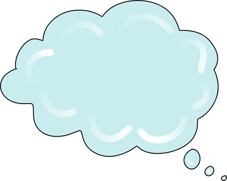 Cute hand drawn thought bubble illustration