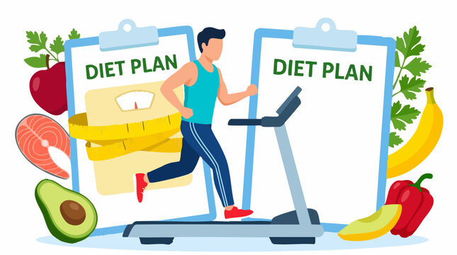 Healthy diet and exercise plan for fitness and weight management