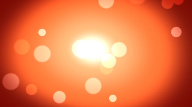 Warm amber peach bokeh lights 4K motion video background soft glowing particle circles loop motion graphic video overlay element for creative content design