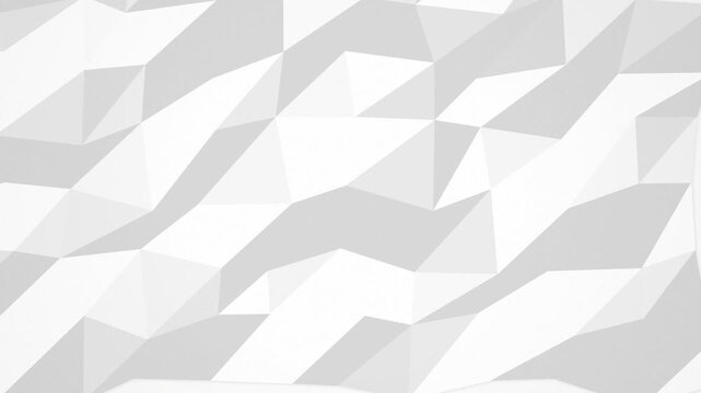 Abstract White Low Poly Geometric Surface Animation Background