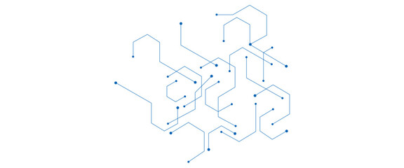 Obraz premium Vector hexagons pattern geometric simple hexagonal line and dot elements medical technology illustration background