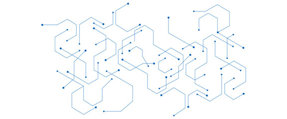 Obraz premium Vector hexagons pattern geometric simple hexagonal line and dot elements medical technology illustration background