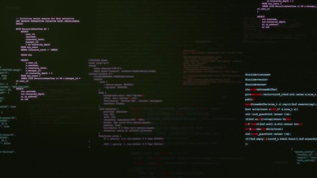 Dark web hacker interface background in neon green with digital network encryption codes. Great for cyber crime and darknet documentaries.