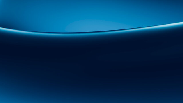 Abstract smooth blue wave shape with gradient background