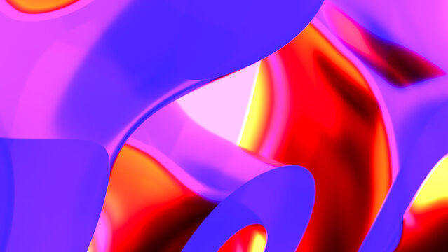 Abstract digital artwork with vibrant flowing organic shapes