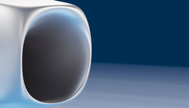 Close-up of a jet engine inlet on an airplane