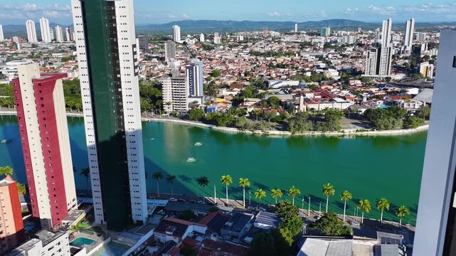 Campina Grande Skyline In Campina Grande In Paraiba Brazil. Nature Park Scenery. Highrise Buildings. Campina Grande Skyline In Paraiba Brazil. Downtown District. Beautiful Cityscape.
