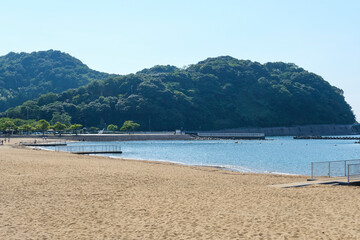 Fototapeta premium 小浜市の人魚の浜海水浴場の砂浜