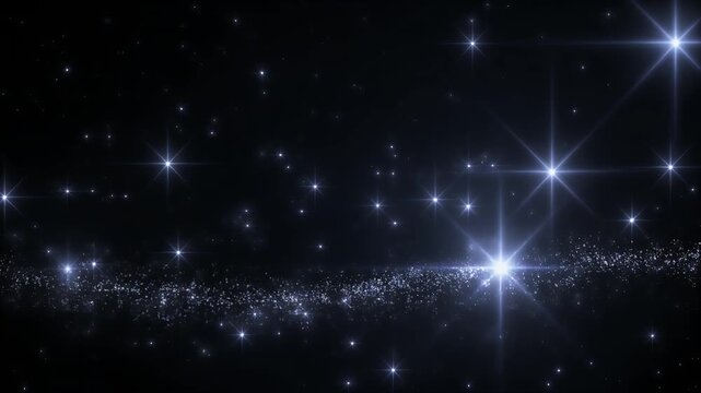 A mesmerizing cosmic panorama featuring numerous stars and a streaking celestial body.