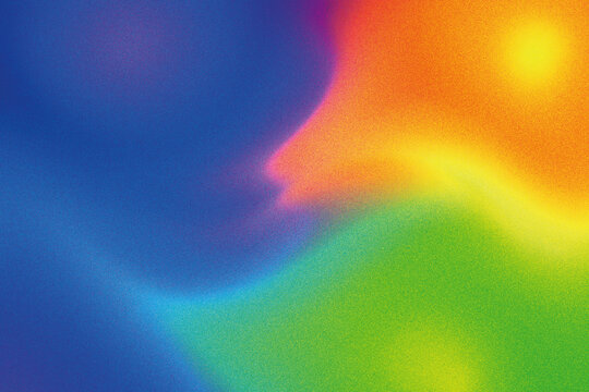 Blue green orange gradient background with flowing color shapes