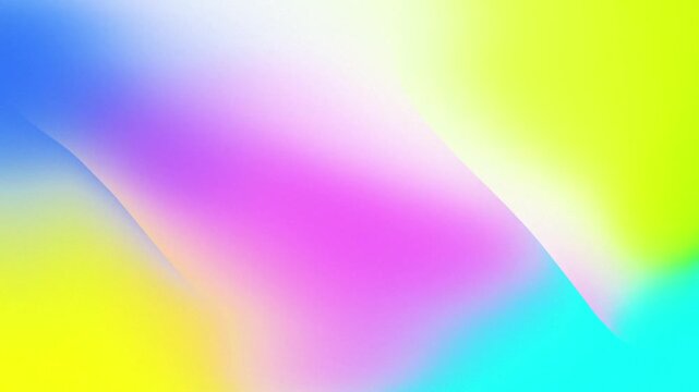 Abstract colorful grainy gradient motion background with vibrant pink, yellow, and cyan fluid wave blur looping