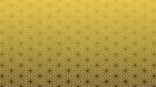 Animated Japanese Asanoha Pattern Background with Random Reveal Fade, Seamless Loop