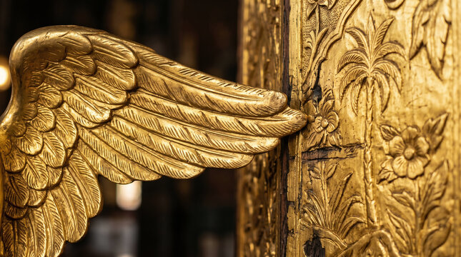 The terrifying, massive golden Cherubim inside the pitch-black Holy of Holies of Solomon&rsquo;s newly built Temple