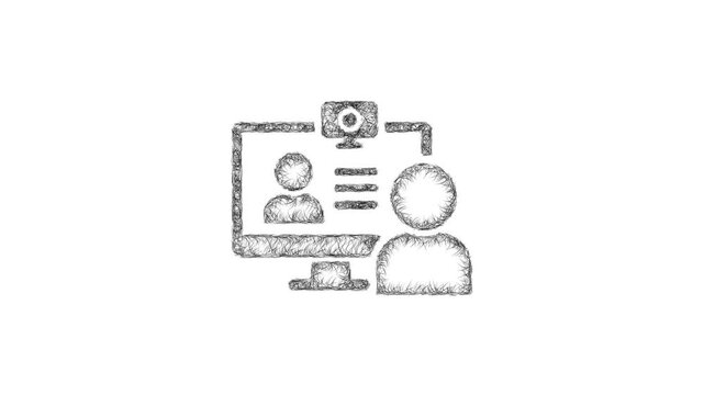 Sketch proctoring icon animation - smooth progressive reveal