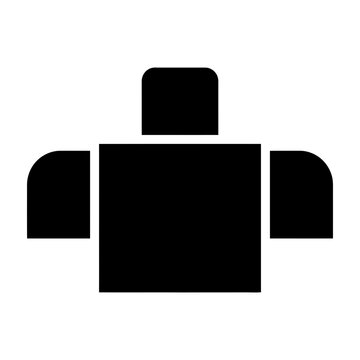 Simple black silhouette of a person icon