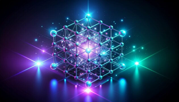 Quantum Computing Geometric Qubit Lattice with Optical Glow