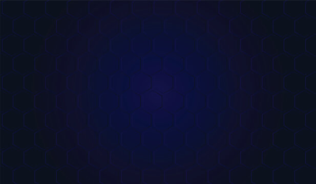 dark blue hexagon pattern background. geometric honeycomb grid and futuristic cyber digital texture modern technology backgrounds