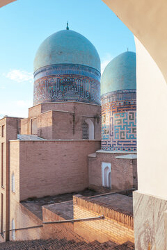 Shah-i-Zinda Necropolis Qusam ibn Abbas Mausoleum Samarkand Uzbekistan