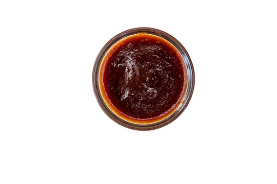 Barbecue sauce in a bowl with transparent background