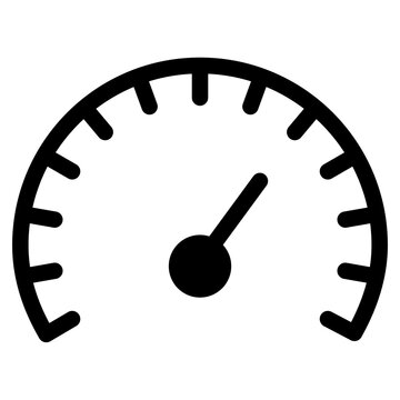 Speedometer gauge icon with dial gauge PNG isolated on transparent background