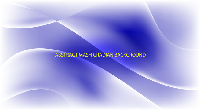 Abstract mash gradient background with blue waves. Soft cobalt mesh texture. Modern fluid vector backdrop for digital presentations.