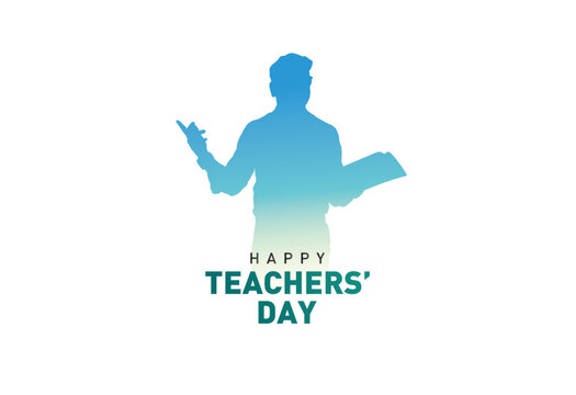 Happy Teacher's day concept vector illustration background. Creative teacher's day vector education concept.	