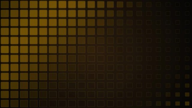 Abstract golden pixel grid pattern on dark background