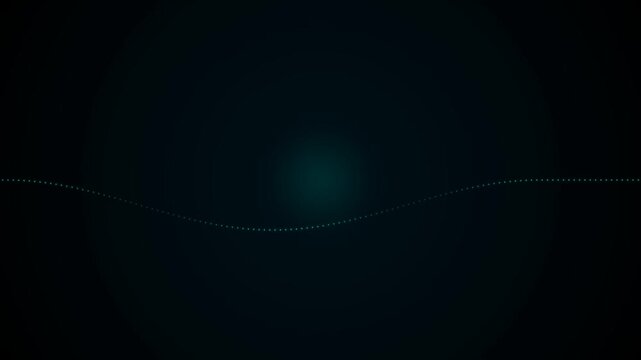 Abstract dark blue digital background with glowing particles and waves