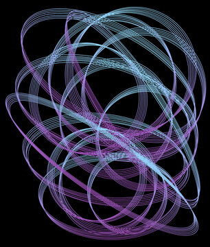 Blue And Purple Circling Energy Waves