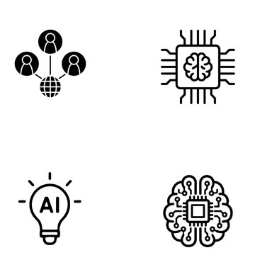 Black Light Bulb Idea Icon &ndash; Innovation and Creativity Symbol