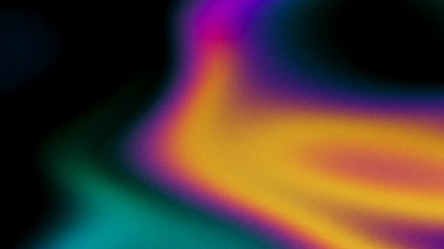 Deep magenta and teal liquid shapes with heavy film grain morph slowly across a dark moody background. Suits a cyberpunk film title sequence and abstract album cover visualizer.