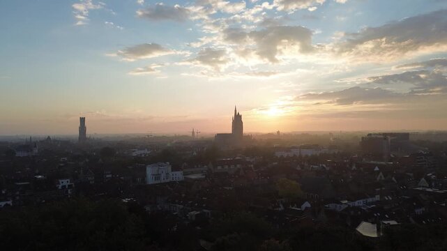 Bruges Skyline Sunset