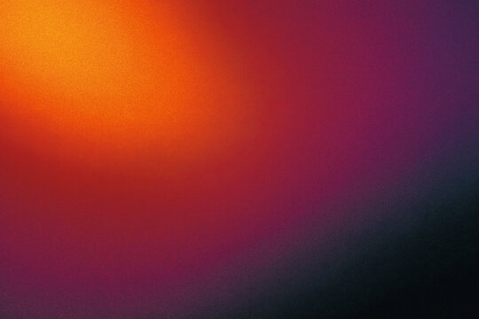 Fiery orange red grainy gradient background with dark purple and black shadow