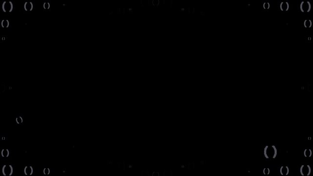 parentheses, brackets, punctuation, text, writing, typography, symbol, character, grammar, object, emoji, animation, motion graphics, black background, isolated, pixel art, retro, 8-bit, game asset, d