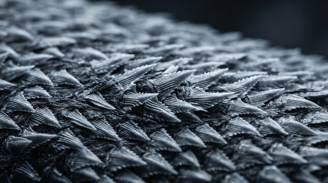 Shark skin dermal denticles hydrodynamic ribbed scales macro