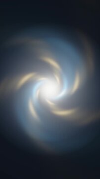Glowing spiral vortex swirling toward center abstract motion background seamless loop in rich cyan tones vertical 9:16