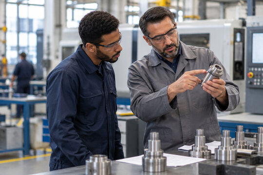 Manufacturing Instructor Training Worker in Precision Metal Component Inspection