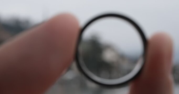 Wedding Ring Framing Spiez Castle on Lake Thun, Switzerland