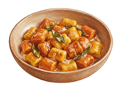 Savory pumpkin gnocchi drizzled with rich browned butter perfect for autumn meals