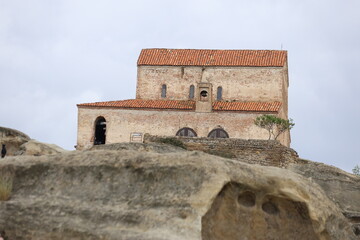 Uplistsikhe Church of the Prince Basilica Standing atop Ancient Cave Town Hill in Gori Region, Georgia © UMIT