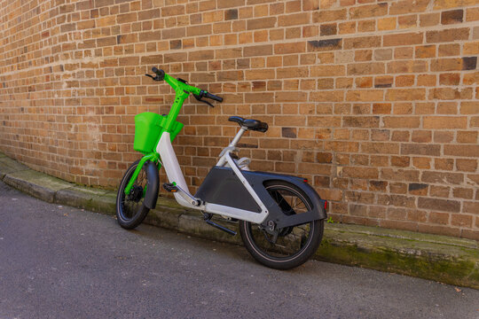 Electric rental bike on Elizabeth St Surry Hills in Sydney NSW Australia