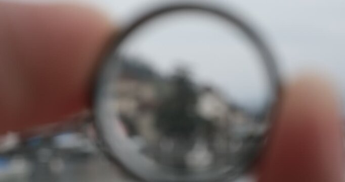 Wedding Ring Framing Spiez Castle on Lake Thun, Switzerland