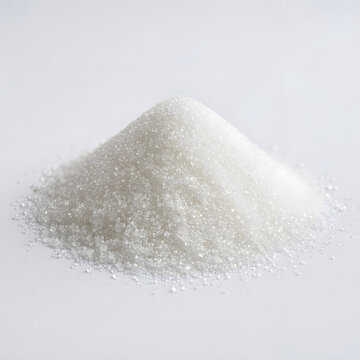 granulated sugar isolated on white background