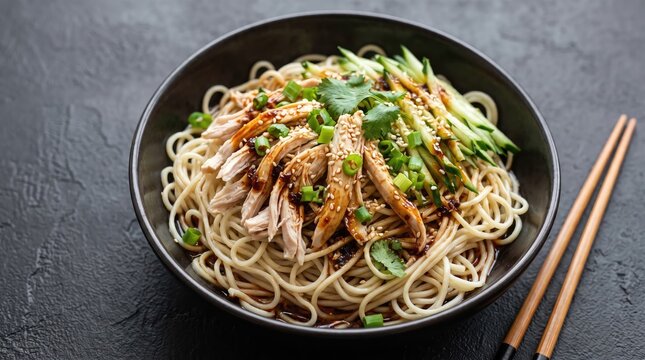 Shredded Chicken Cold Noodles (Ji Si Liang Mian), Noodle Recipe, Chinese Cuisine