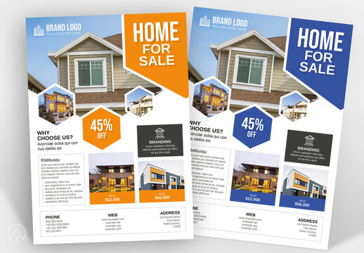 Real Estate Home For Sale Flyer Template
