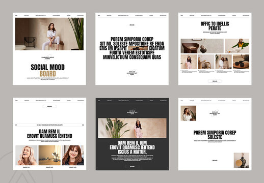 Social Mood Board Template