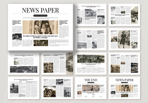 World News Paper Design Landscape Template