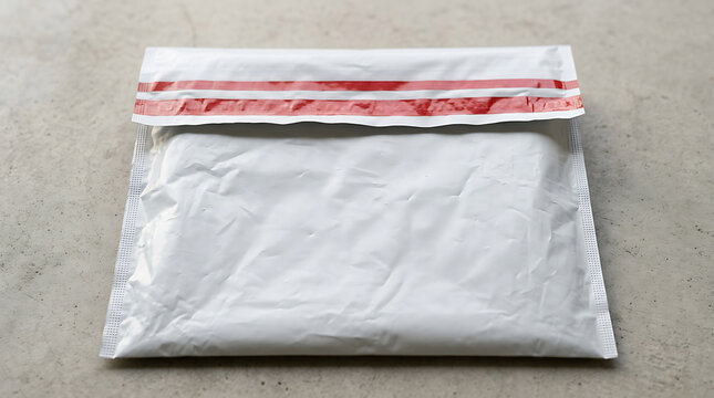 Minimalist silver foil gift bag mockup with clear plastic zipper for product packaging design