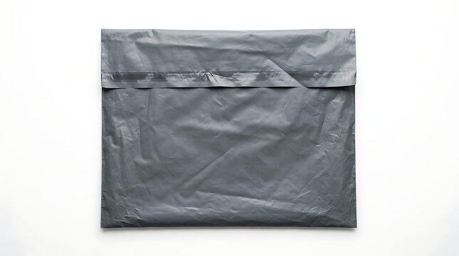 Minimalist gray padded envelope mockup for product packaging design